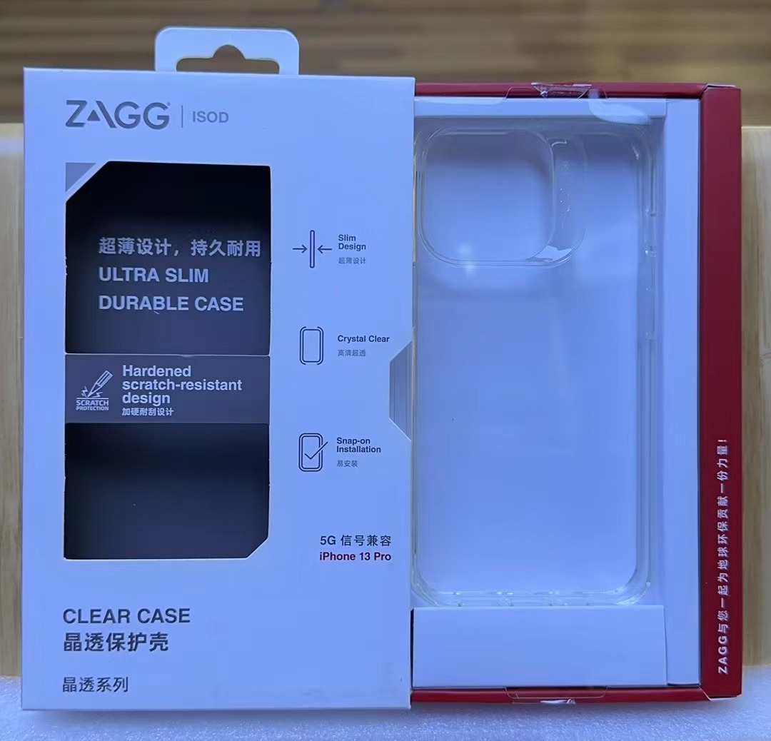 苹果授权ZAGG iPhone13Pro透明手机壳